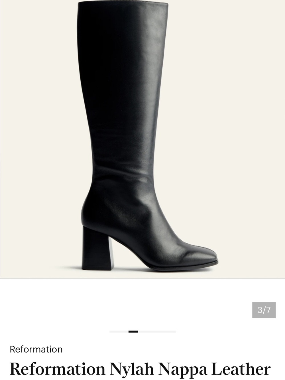 Reformation Black Block Heel Boots - Picture 5 of 5